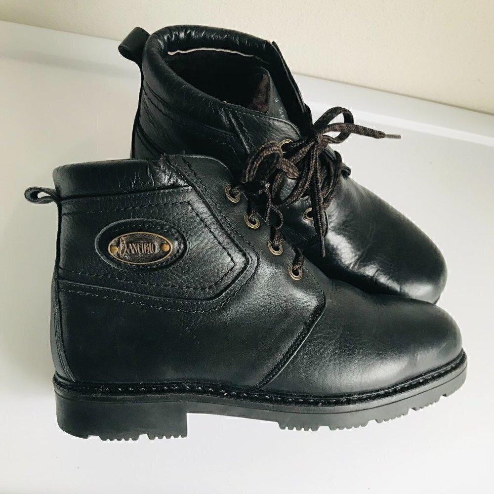 Anfibio De Luca Waterproof Leather Shearling Winter Boots Size 9.5 — image 2 of 8